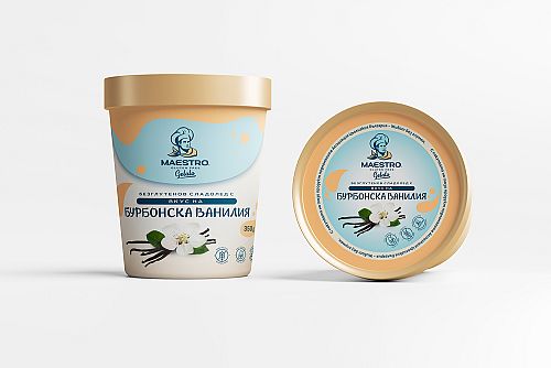 Безглутенов сладолед с вкус на БУРБОНСКА ВАНИЛИЯ
