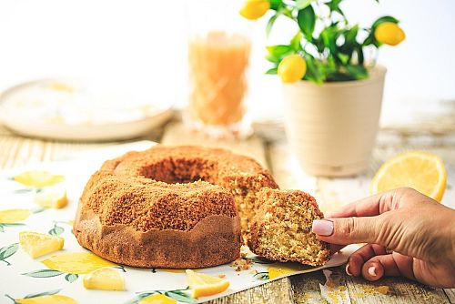 Лимонов кекс с маково семе - без глутен, без лактоза, без добавени захари 
