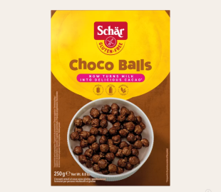 Безглутенова зърнена закуска SCHAR CHOCO BALLS