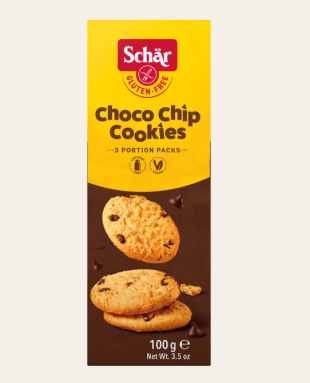 Безглутенови бисквити с парченца шоколад SCHAR CHOCO CHIP COOKIES